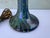 Vintage Joe Clearman Signed Iridescent Pulled Feather Art Glass Table Lamp Base For Sale - Image 9 of 12