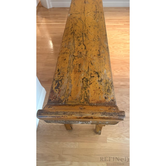 Mid-20th Century Chinese Altar Console Table With Distressed Lacquer Patina For Sale - Image 11 of 14
