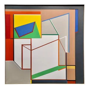 D. Crisp - Hard Edge Geometric Abstract - Oil Painting