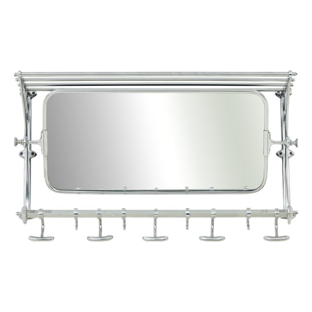 Early 20th Century Chromed Bathroom Vanity Mirror, 1920s For Sale