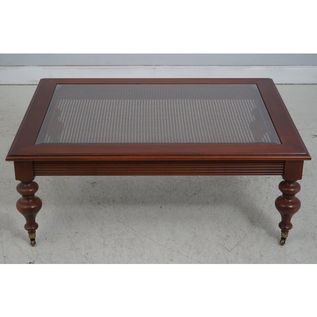 Age: Approx: 20 Years Old Details: British Classics Beveled Glass Brass Capped Feet High Quality Construction Large...
