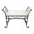 Late 20th Century Modern Italian Iron and Upholstered Bench For Sale