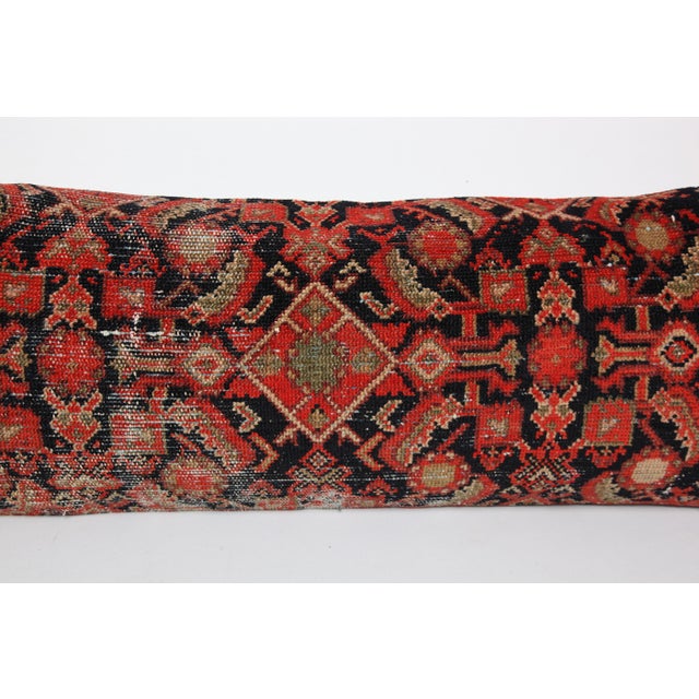 Early 20th Century Antique Persian Rug Pillow Cushion Cover -16'' X 47'' For Sale - Image 5 of 10