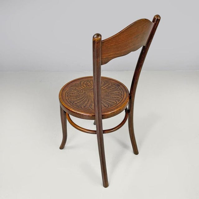 Austrian Wooden Chairs with Round Decoration from Mundus,1890s, Set of 6 For Sale - Image 5 of 18