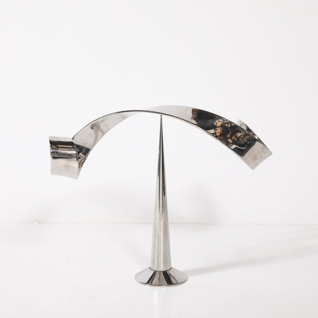Chrome Mid-Century Modernist Elijah David Herschler Chrome Kinetic Sculpture For Sale - Image 8 of 17
