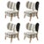 Set of 4 dedar/linear tmbo lounge chairs by mazo design dimensions: w 90 x d 68.5 x h 87 cm materials: oak, textile also...