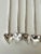 A set of 5 Sterling tea spoons with a heart shaped scoop. The set are a compliment to any bar or place setting -...