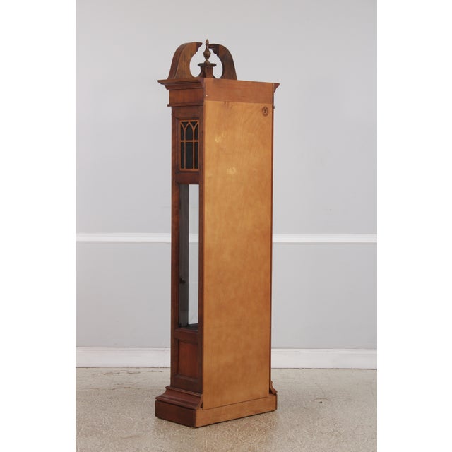 Howard Miller Cherry Grandfather Hall Clock For Sale - Image 12 of 17
