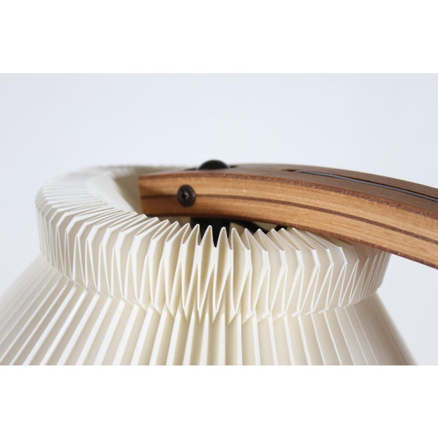 Wood Vintage Floor Lamp with Le Klint Shade from Mads Caprani, Denmark, 1970s For Sale - Image 7 of 12