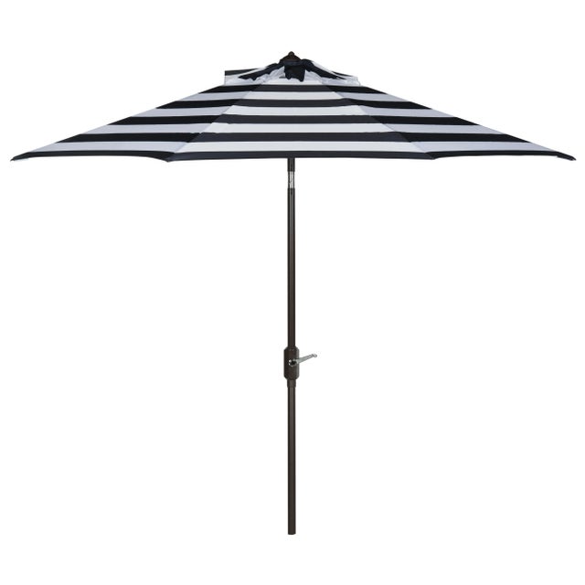 2020s Adelaide Resistant Fashion Line 9 Ft Auto Tilt Umbrella in Navy & White For Sale - Image 5 of 5