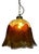Vintage Murano Amber Glass Pendant Lamp, 1970s For Sale