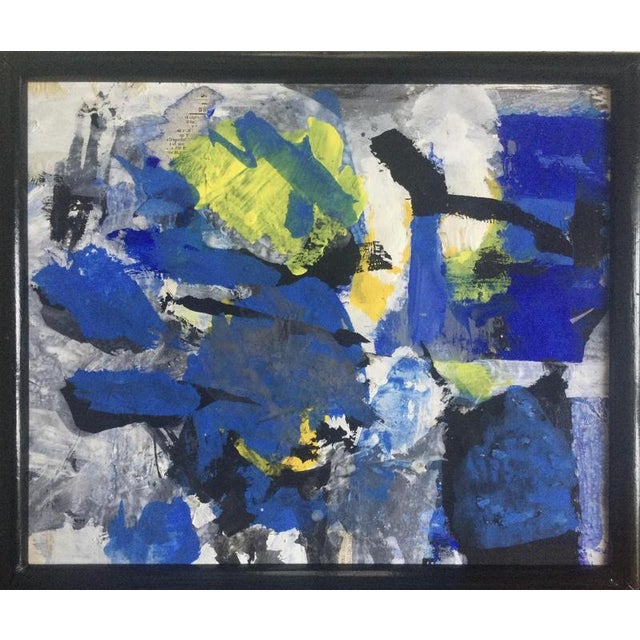 Nicolas Nicolov, Composition, 1965, Acrylic and Collage For Sale - Image 4 of 4
