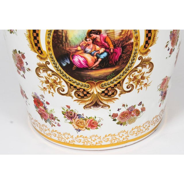 Gold Set of Vintage Japanese Inspired Porcelain Garden Seats For Sale - Image 8 of 18