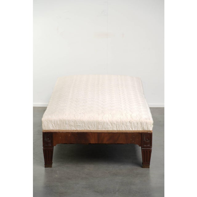 Traditional Antique French Empire Style Window Bench with a Silk Seat, 19th Century For Sale - Image 3 of 13