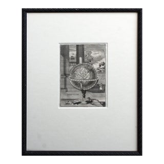 Early 18th Century Globe Terrestre Engraving by Francois Halma For Sale
