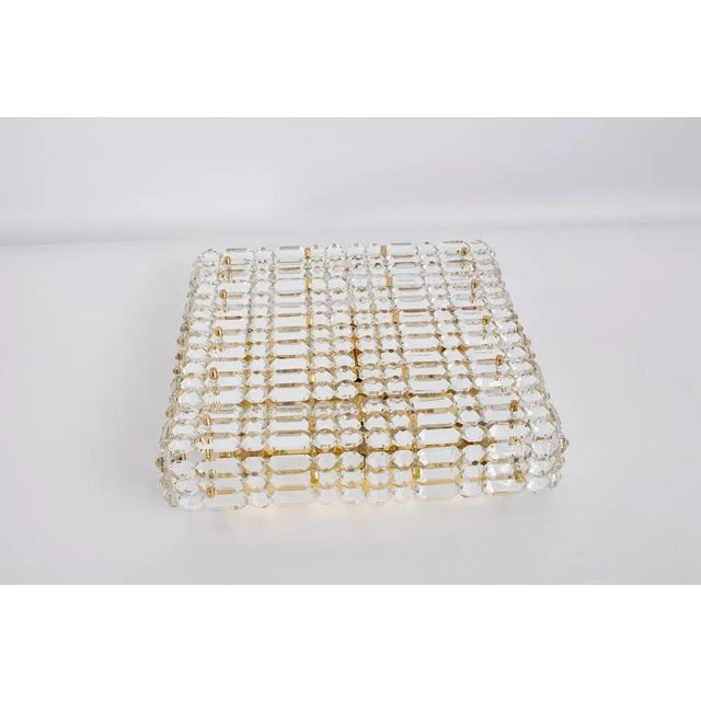 Large Faceted Crystal Flush Mount from Kinkeldey, Germany, 1960s For Sale - Image 11 of 12
