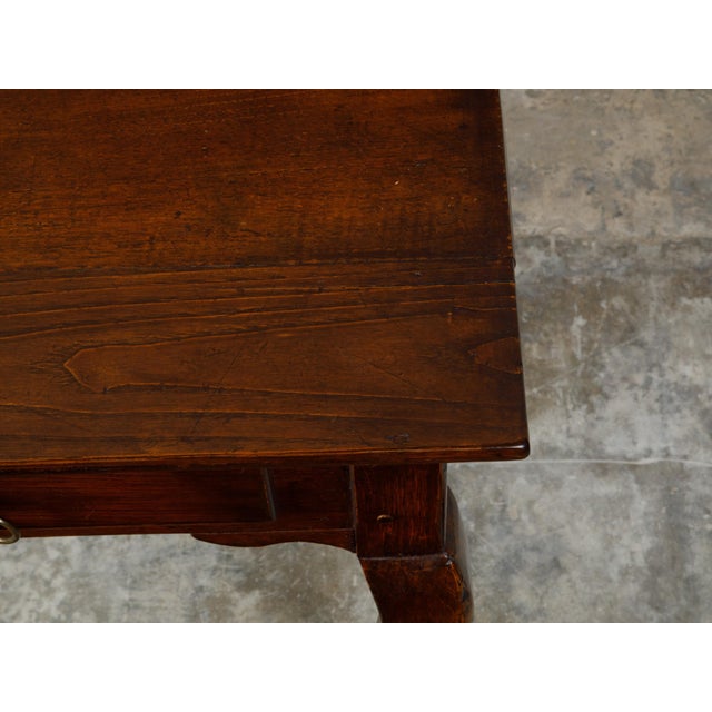 French Louis XV Style 19th Century Walnut Desk with Drawers and Cabriole Legs For Sale - Image 4 of 12