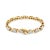 This geometric pattern link bracelet is a timeless piece. Small yellow gold bands link with larger bands inlaid with eight...
