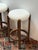 Design Plus Gallery presents a Pair of Dark Walnut Wood and Boucle Counter Stools. The stools will bring a refined...