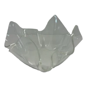 Mid-Century Clear Lucite Handkerchief Draped Bowl
