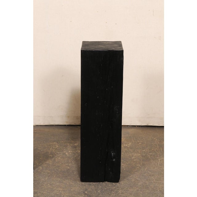 Contemporary 19th Century Indonesian Carbonized Ironwood Pedestal Columns – A Pair For Sale - Image 3 of 12