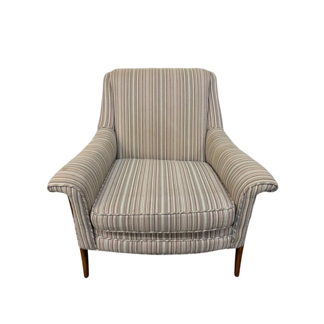 1960s Mid-Century Modern Kroehler Avant Walnut Upholstered Arm Chairs - Set of 2 For Sale - Image 5 of 7