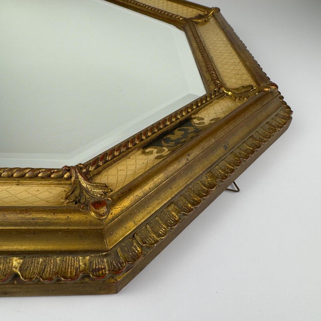 Vintage Large Wooden Wall Mirror, Italy, 1930s For Sale - Image 10 of 18