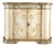 Italian Hand-Painted Distressed Credenza With Gold Leaf Accents For Sale