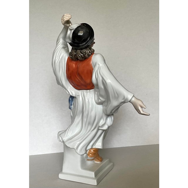 Pair of Herend Hand-Painted Hungarian Gentleman Dancer Porcelain Figurines For Sale - Image 15 of 17