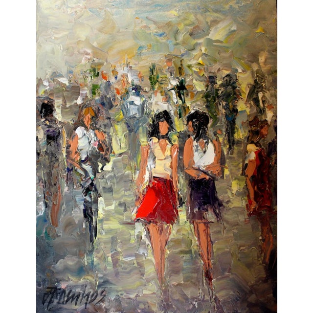 Enchanting original oil painting by Andre Dluhos. 18 x 14 inches. (b. 1940) Czechoslovakia - emigrated USA 1969 Vibrant...