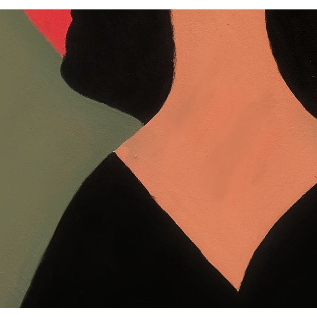 Contemporary "Lady Evet", Acrylic on Canvas Painting by David Akolo For Sale - Image 3 of 5
