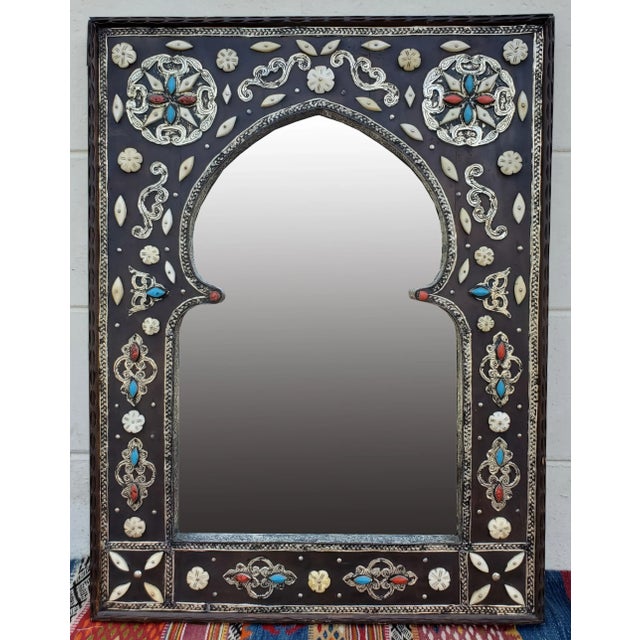 Wood Medium Chalet Moroccan Mirror For Sale - Image 7 of 7