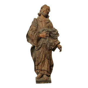 Antique Christ Santos Wood Statue