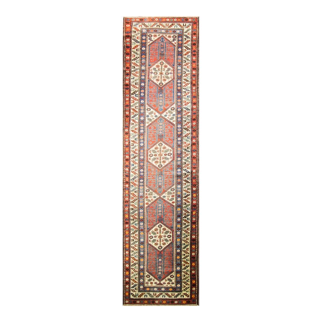 Antique Caucasian Kazak Kurdish Runner For Sale
