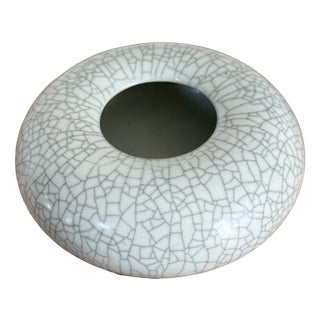 Vintage Grey Ceramic Vase For Sale