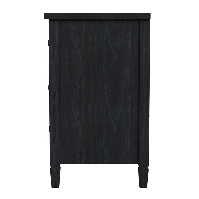 2020s Flagstaff 30 in. W Rectangular Wood 3 Drawer Dresser, Washed Black For Sale - Image 5 of 8