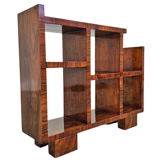Small Art Deco Bookcase in Walnut Veneer, 1920s For Sale