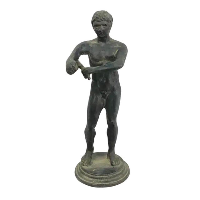 Italian Grand Tour Bronze Statues of Greco-Roman Males, Set of Three For Sale In Tampa - Image 6 of 12