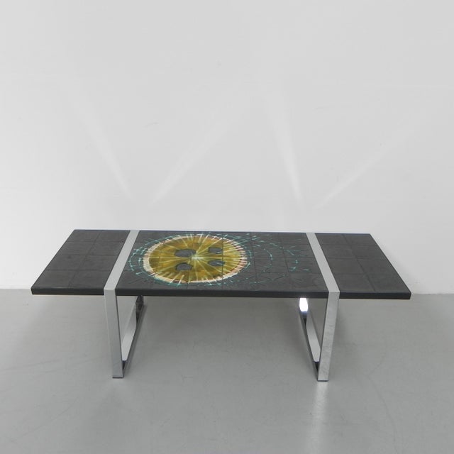 Tile Table with Chrome Frame and Tiles from Belarti, 1970s For Sale - Image 4 of 18