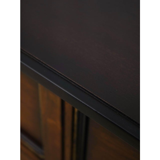 Wood Hickory-White Italian Continental Mahogany 2 Drawer Nightstand For Sale - Image 7 of 18