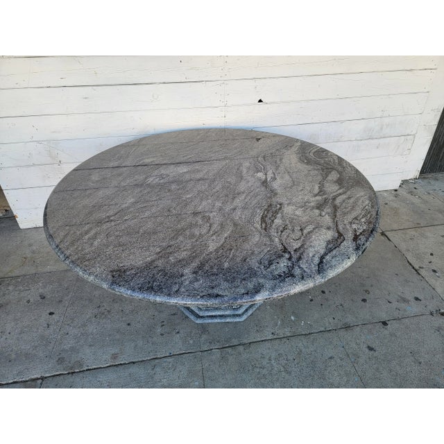 Gray 1970s Mid Century Modern Granite Dining Table For Sale - Image 8 of 18
