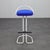 Striking set of three bar stools in postmodern style, designed in the 1980s. The sculptural white tubular steel frame is...
