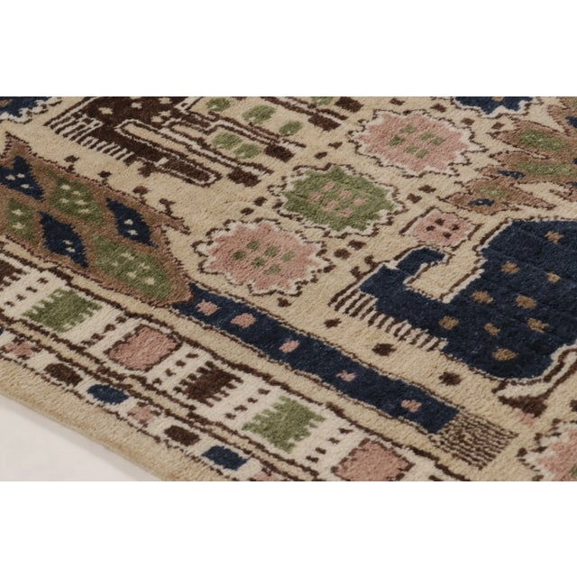 Rug & Kilim Rug & Kilim’s Contemporary Folk Pictorial Rug Inspired by Märta Måås-Fjetterström "Hästhagen" For Sale - Image 4 of 8