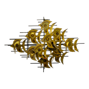 Bergasse Style Mid Century Modern School of Fish Wall Sculpture