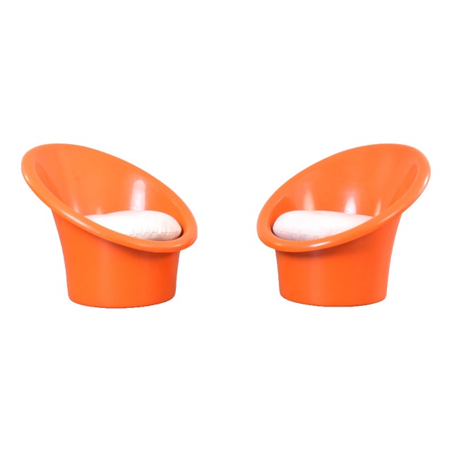 Skopa Lounge Chairs by Ole Gjerløv-Knudsen and Torben Lind for Ikea, 1970s, Set of 2 For Sale