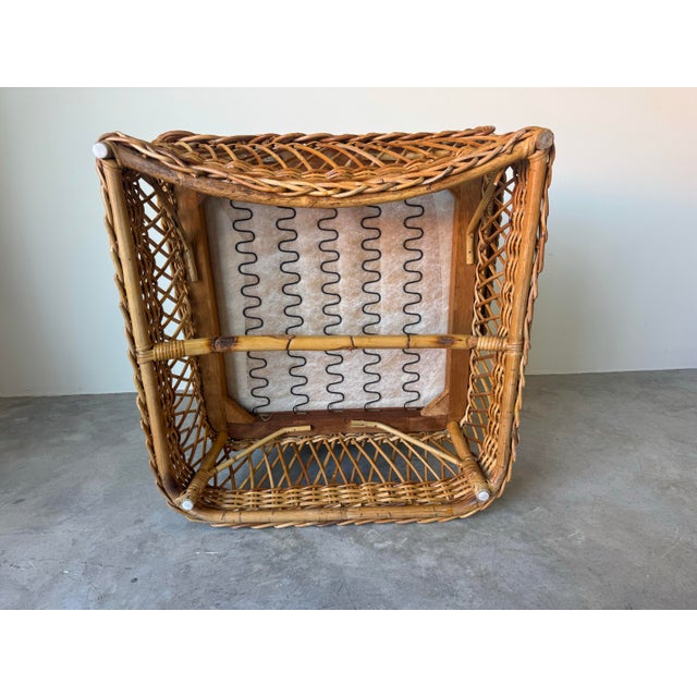 Vintage Coastal Organic Bielecky Brothers–Style Braided Rattan Lounge Chairs For Sale - Image 12 of 12