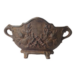 Antique French Cast Iron Jardiniere Outdoor Indoor Planter Garden Decor For Sale