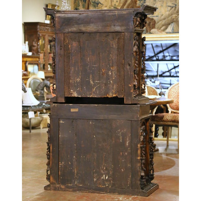 18th C. Italian Renaissance Walnut "Studiolo" Cabinet With 38 Drawers & Secrets For Sale - Image 17 of 18