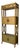 Vintage Mustard Yellow Bent Rattan Bookcase Cabinet For Sale