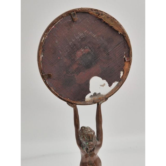 Goldenrod Art Nouveau / Jugend Vanity Mirror in Bronze, Europe, Early 1900s For Sale - Image 8 of 14
